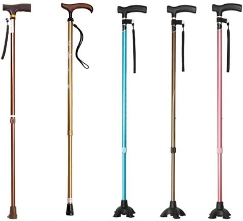 한결나은 노인 의료용 네발 지팡이 70대 80대 할머니 할아버지 효도 지팡이 보행보조기 5종