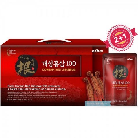 Erom Korean Red Ginseng (이롬 개성홍삼 100) 30 packets [2+1]