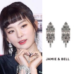 [레드벨벳 슬기 착용]Geometry Drop Earrings [트와이스 미나, 사나,  우주소녀 엑시, 이하이, 송경아, 조보아 착용] - Jamie&Bell (제이미앤벨) 쥬얼리